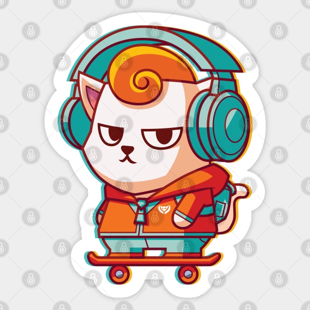 CatSoki Headphones Sticker by CatSoki